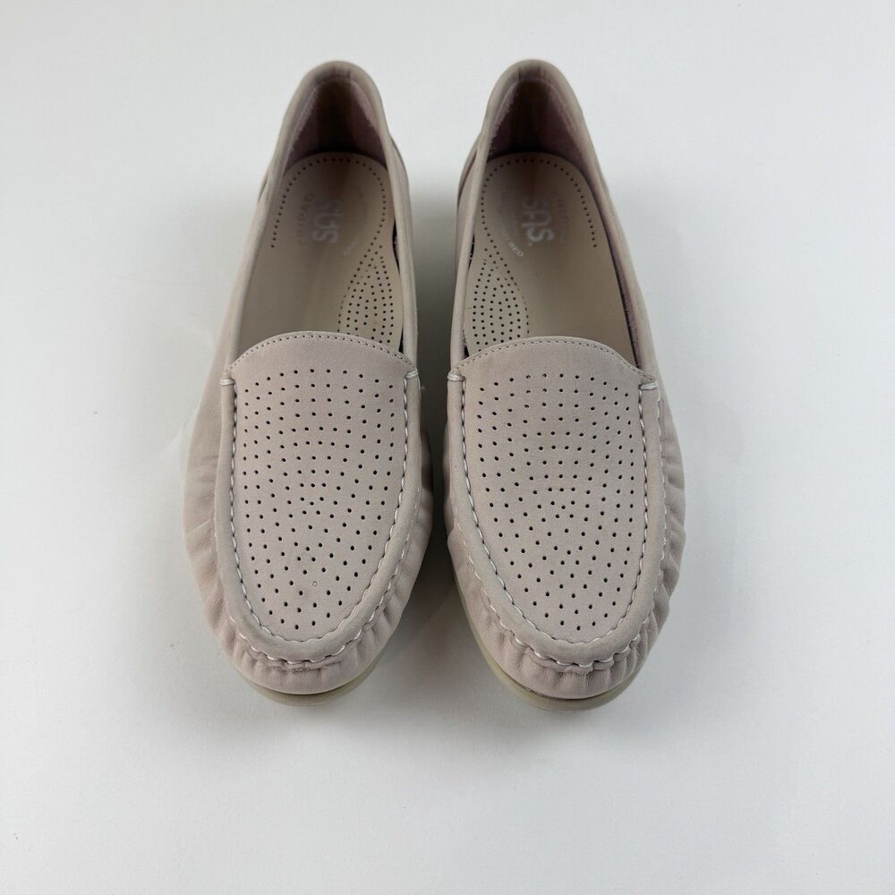 SAS Tripad Comfort Women 8 M Pale Pink Leather Perforated Loafers Slip On Shoes